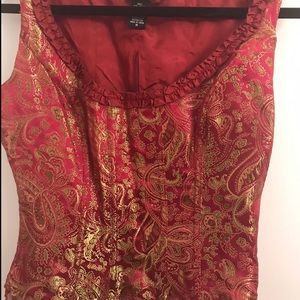 Beautiful NEW Red/Gold Brocade Corset